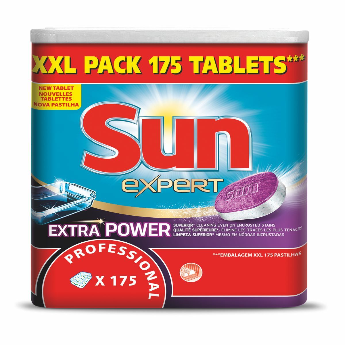 Detergente Sun Máquina Loiça Pastilhas (175u) Pro Extra
