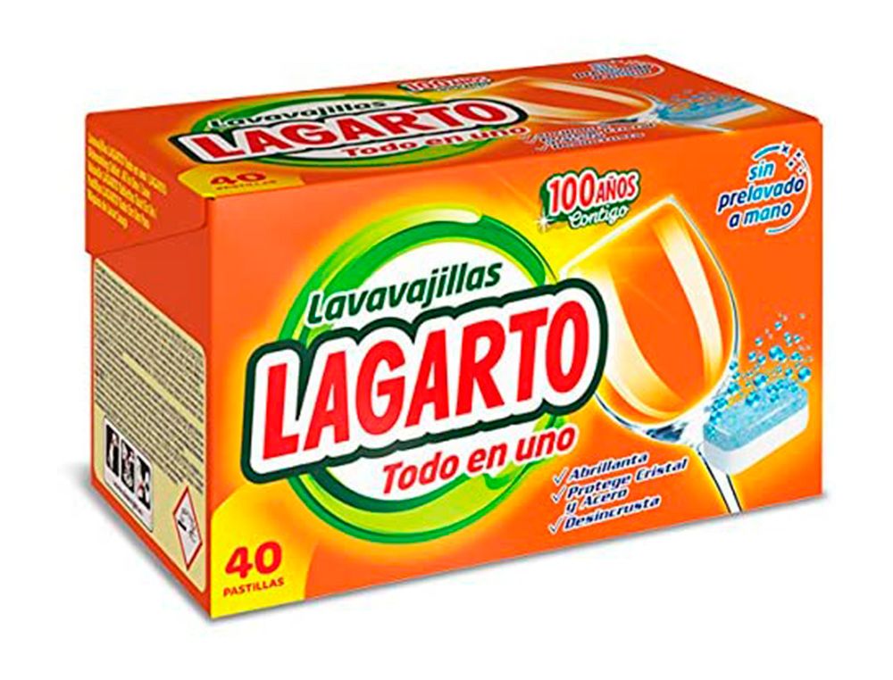 Detergente Lagarto Máquina Loiça Pastilhas (40u)